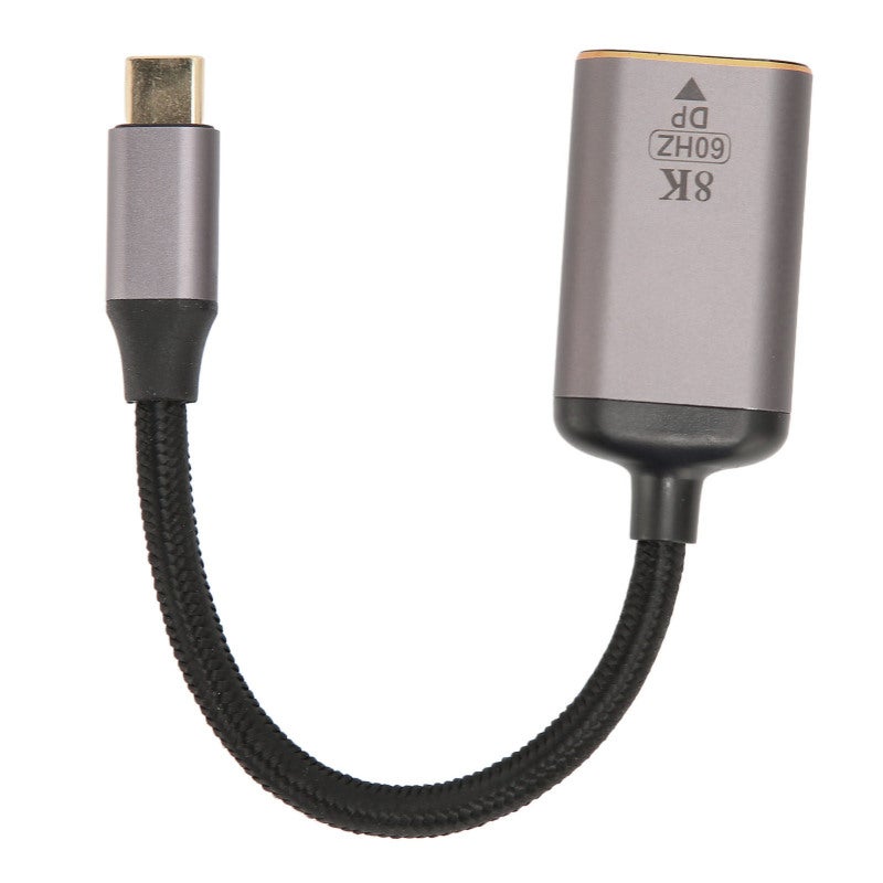 USB C To DisplayPort Adapter 8K Aluminum Alloy Type C To DP Adapter - 32.4Gbps Bandwidth Plug And Play USB C Male To DP Female Adapter for Home Office Projector Monitor - Image 5