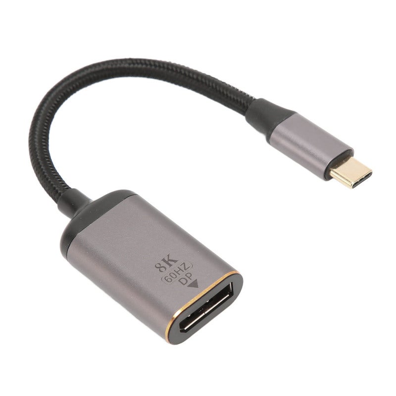 USB C To DisplayPort Adapter 8K Aluminum Alloy Type C To DP Adapter - 32.4Gbps Bandwidth Plug And Play USB C Male To DP Female Adapter for Home Office Projector Monitor - Image 1