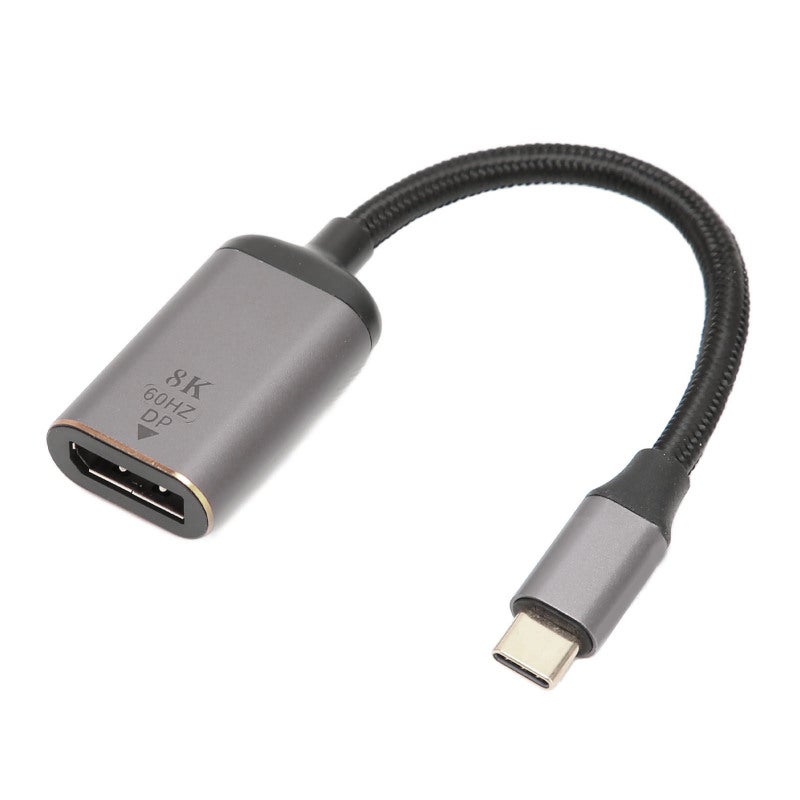 USB C To DisplayPort Adapter 8K Aluminum Alloy Type C To DP Adapter - 32.4Gbps Bandwidth Plug And Play USB C Male To DP Female Adapter for Home Office Projector Monitor - Image 2