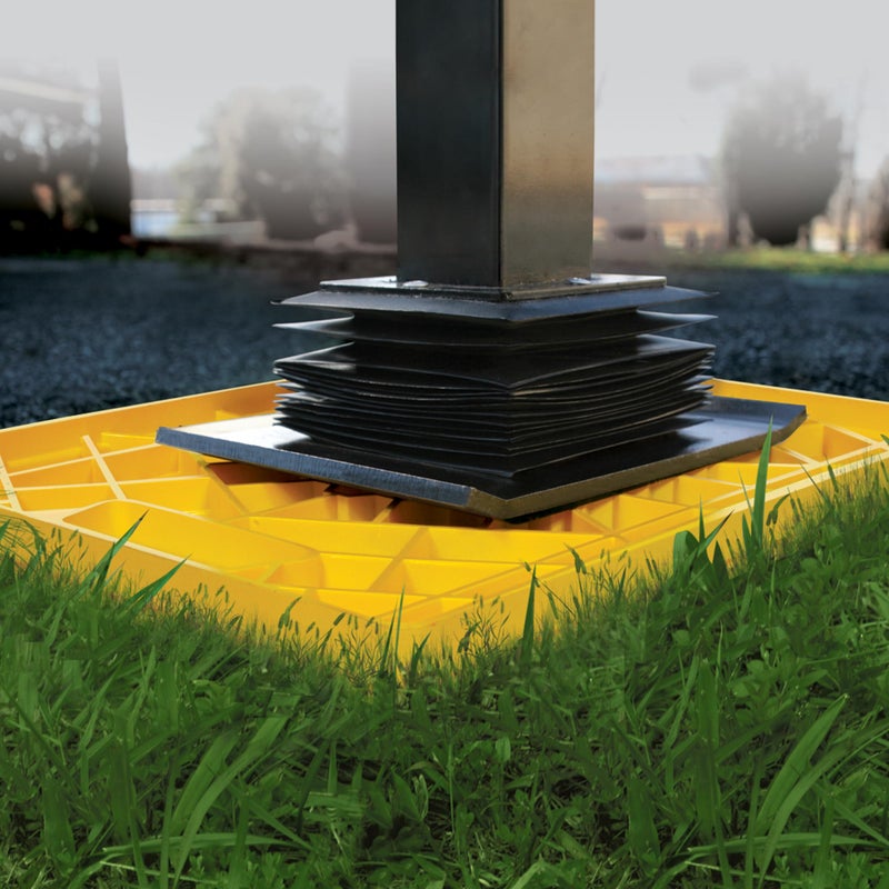 Camco Camco 44541 Large RV Stabilizing Jack Pads Without Handle, Helps Prevent Jacks from Sinking, 14 Inch x 12 Inch Pad - Pack of 2, Yellow - Image 2