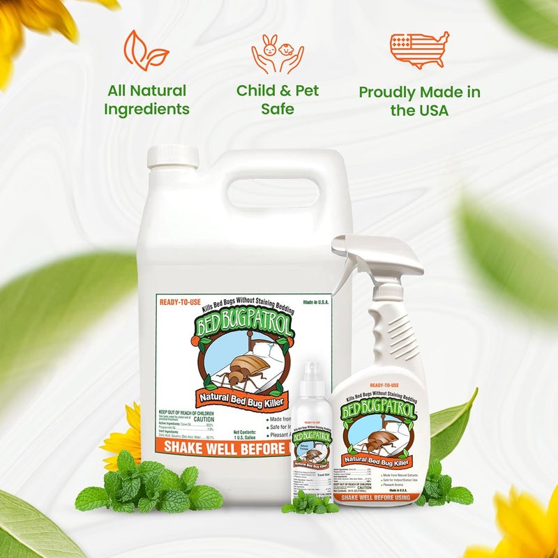 Bed Bug Patrol Bed Bug Travel Spray by - Natural Bed Bug Killer - Child & Pet Safe - Plant Based - Non-Toxic - TSA Approved - for Hotels, Airbnb, Rideshare, Luggage - 3oz Travel Size - Image 1