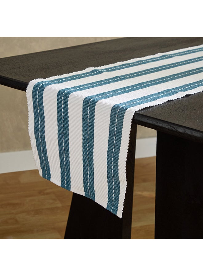 Home Box Home Box Harley Azure Rib Cotton Table Runner 180 x 33 cm  - Image 2