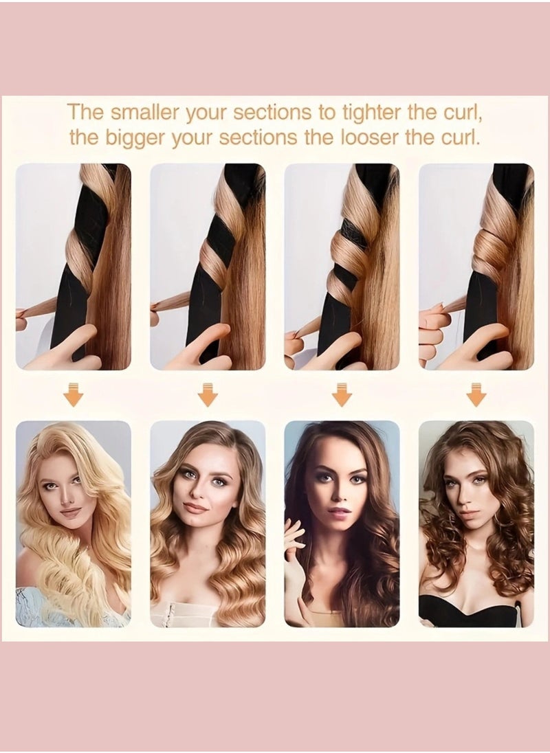 Generic - [Black]Satin Non Heat Curling Set Curler Suitable for Non Heat Curling, Sleeping with Non Heat Curler for Overnight, Curling Stick Headband - Image 1