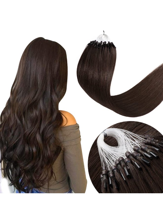 Senmy Micro Hair Extensions Human Hair 22inch Micro Link Hair Extensions Human Hair 05gstrand 50gpack Dark Brown Beaded Extensions Real Human Hair - Image 2