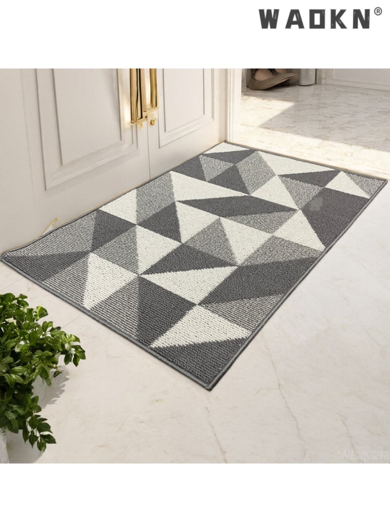 WAOKN Indoor Door Mat Durable Front Door Mats for Entryway, Non Slip Absorbent Resist Dirt Entry Rug, 20"X31" Doormat Indoor Entrance, Machine Washable  - Image 1