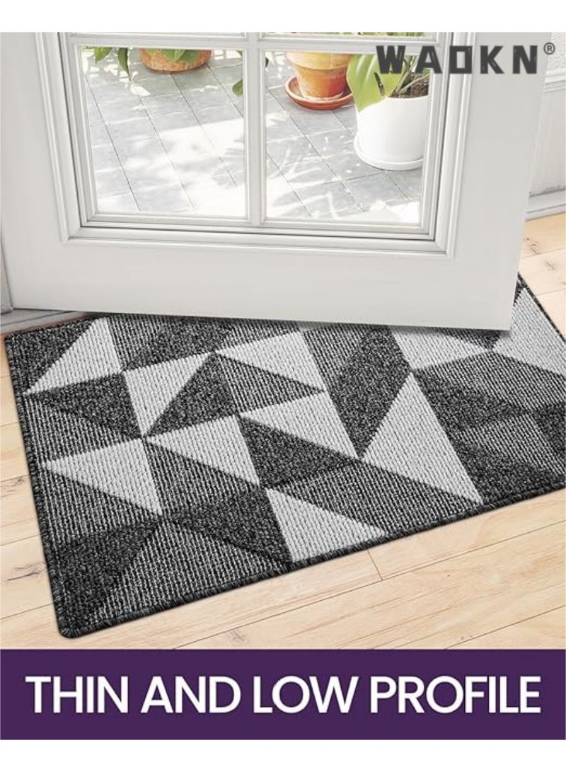 WAOKN Indoor Door Mat Durable Front Door Mats for Entryway, Non Slip Absorbent Resist Dirt Entry Rug, 20"X31" Doormat Indoor Entrance, Machine Washable  - Image 5