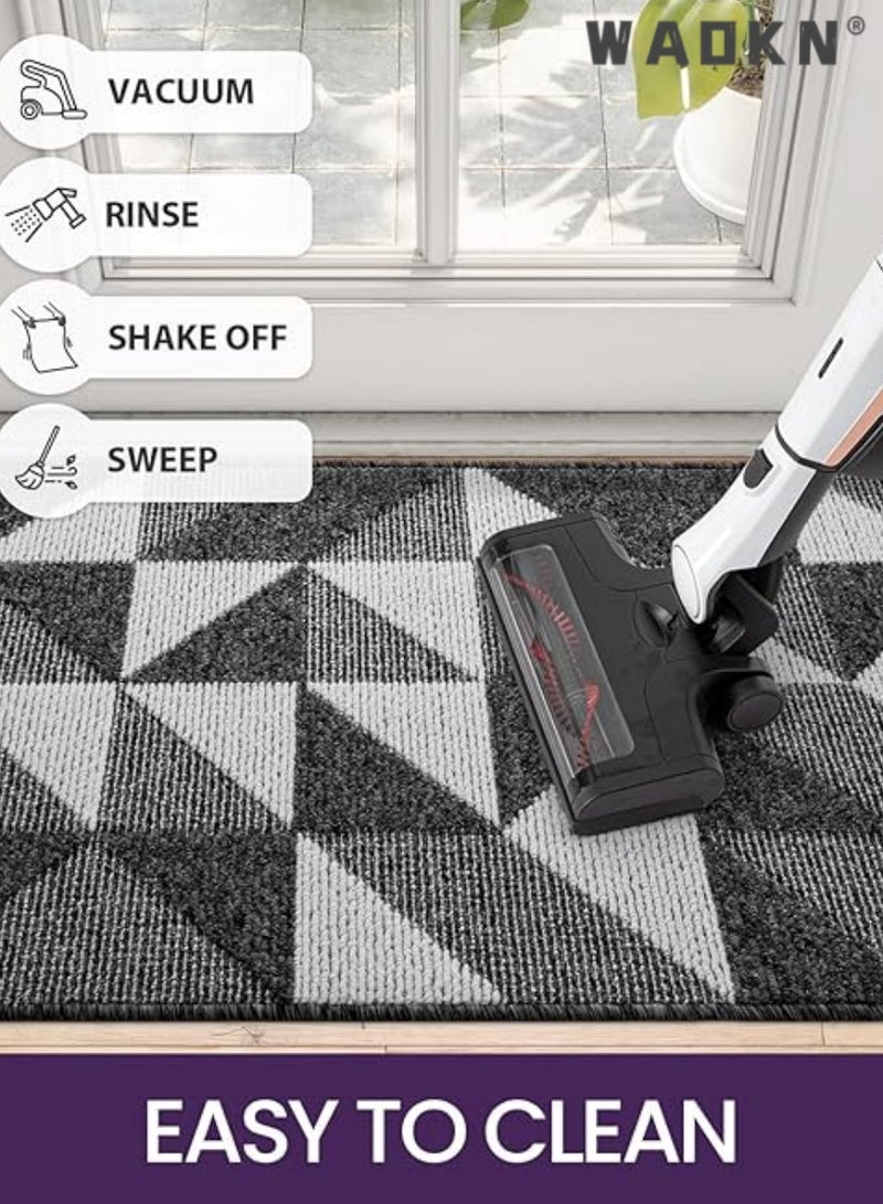 WAOKN Indoor Door Mat Durable Front Door Mats for Entryway, Non Slip Absorbent Resist Dirt Entry Rug, 20"X31" Doormat Indoor Entrance, Machine Washable  - Image 4