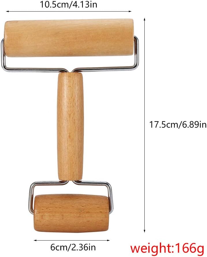 klarako Rolling Pin, Wood Pastry and Pizza Baker Dough Roller Small Wooden Rolling Pin for Home Kitchen Baking Cooking (style 1) - Image 4