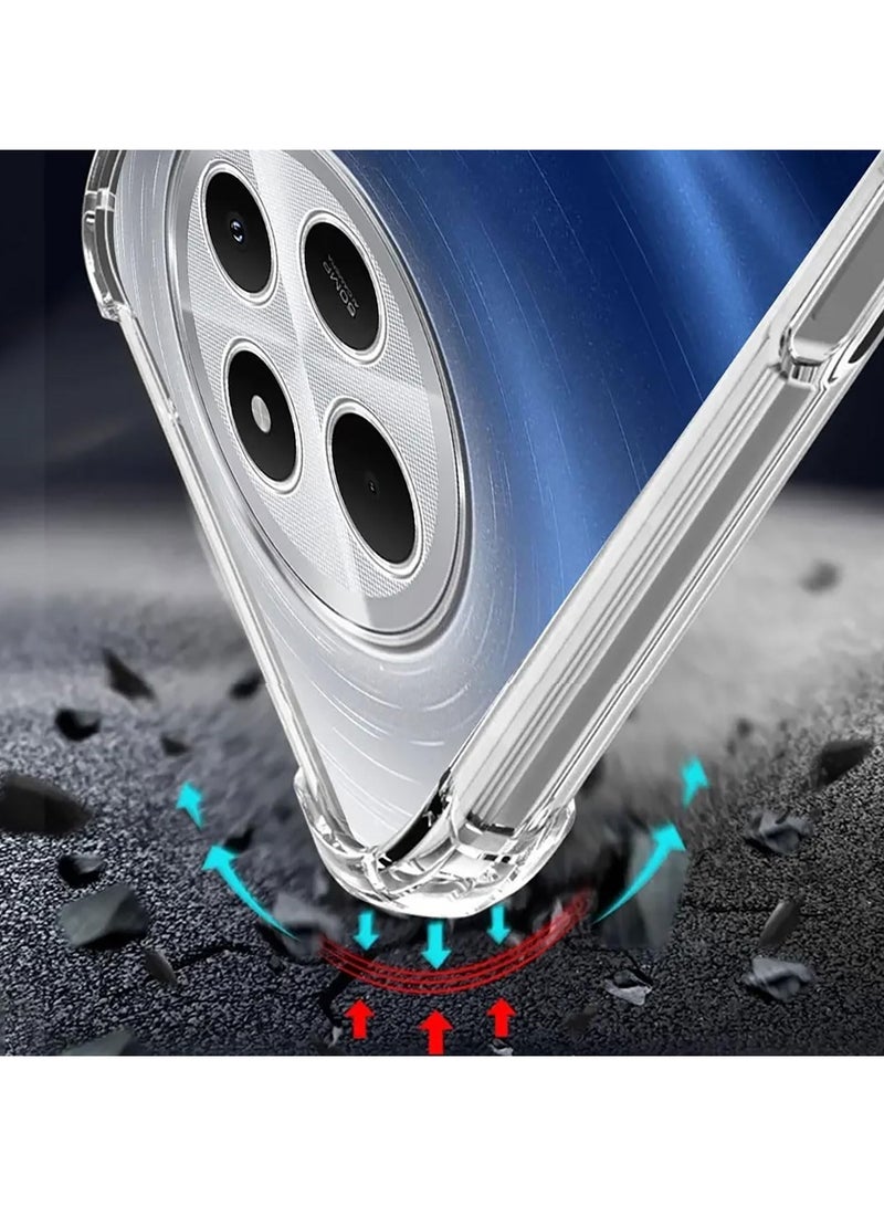 general 1+2-piece set compatible with Redmi 14C protective case  (2 pieces) screen protector tempered glass protective film soft TPU transparent protective case - Image 4