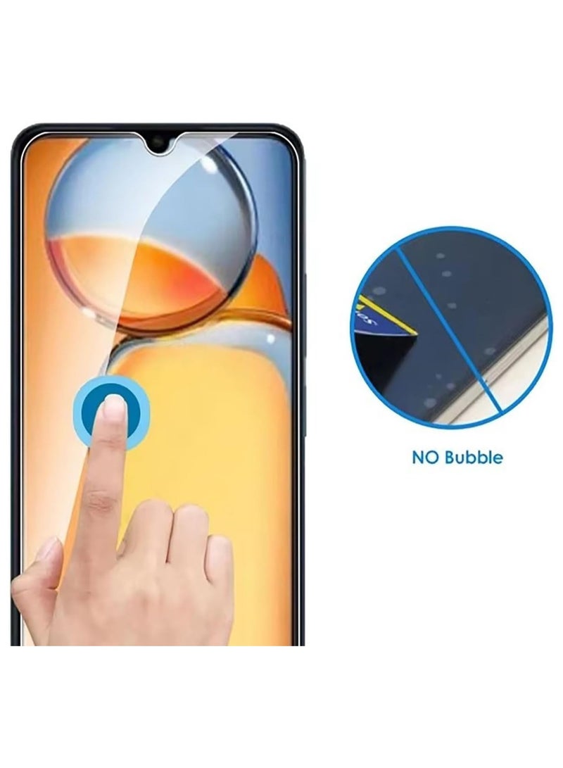 general 1+2-piece set compatible with Redmi 14C protective case  (2 pieces) screen protector tempered glass protective film soft TPU transparent protective case - Image 2