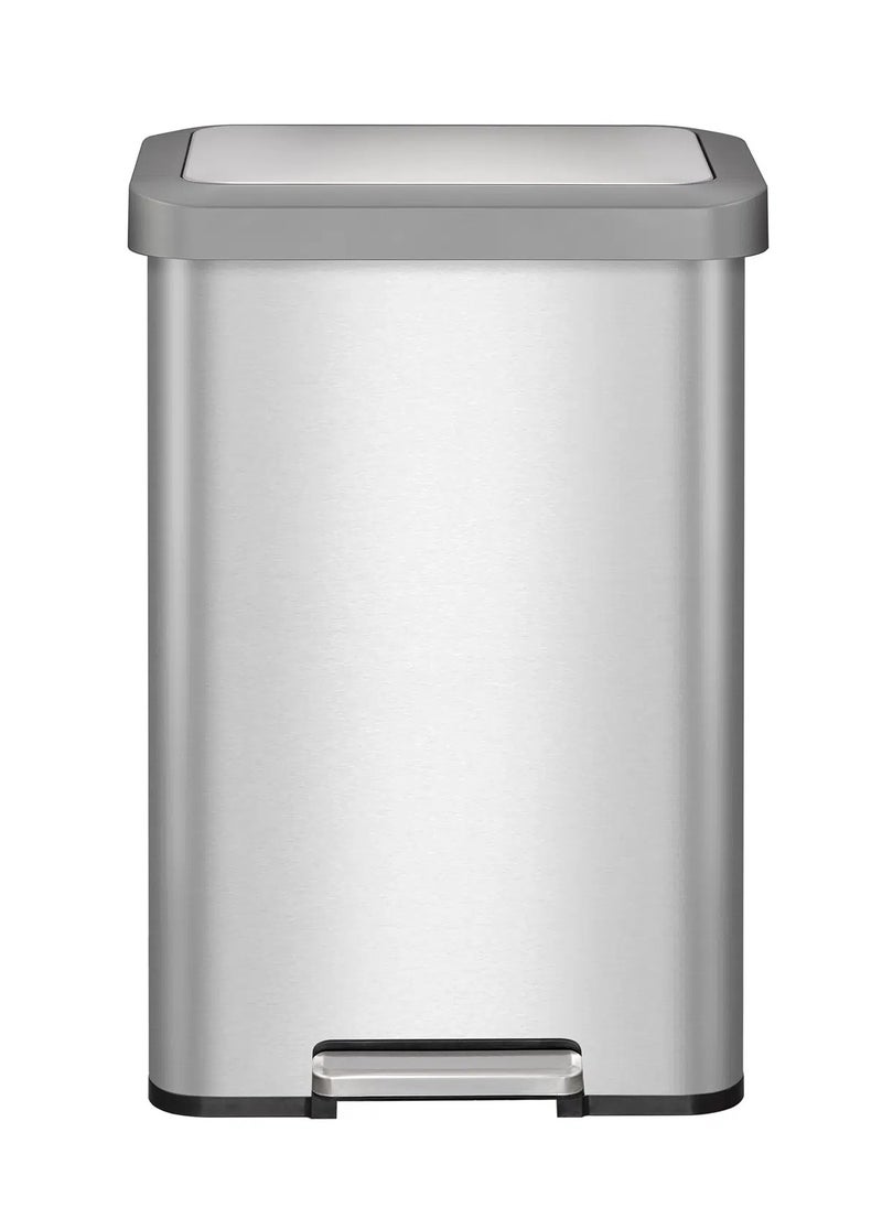EKO COZY SERIES | Brushed Stainless Steel Finish | Soft-Closing | Fingerprint-Resistant | Step Trash Bin | Versatile For Homes & Communal Areas | 45L  - Image 1