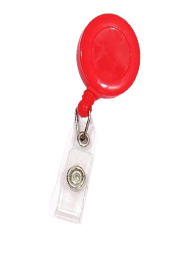 ANG Combo Pack of Identity Card Holder with Retractable Badge Pulley (Red) (Made in India) - Image 3
