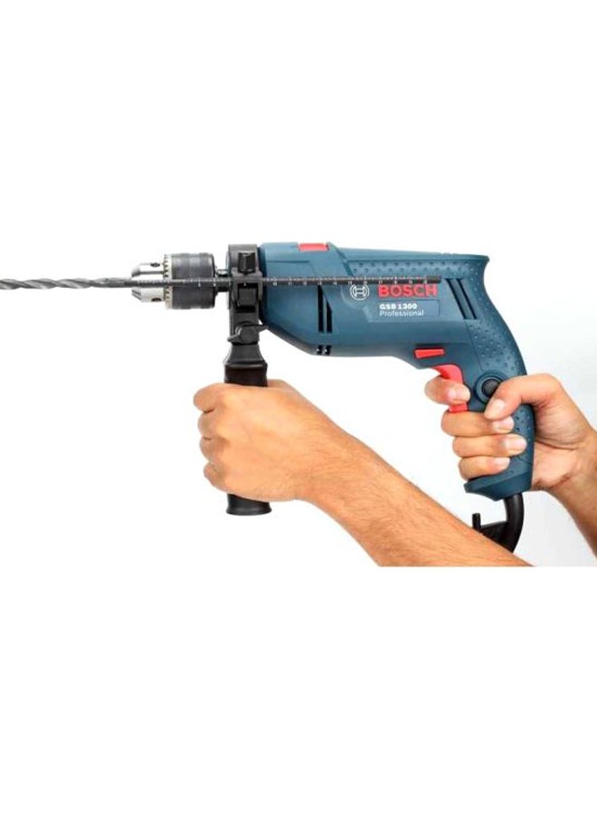 BOSCH Gsb 1300 Professional Corded Impact Drill + 34 pcs X-Line Classic DrillAnd Screwdriver Bit Blue/Black - Image 4