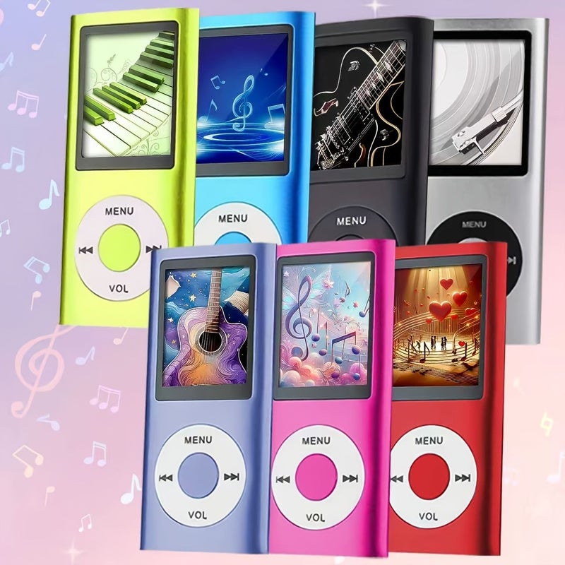 مشغل MP3 وMP4 بلو للموسيقى، مناسب للرياضات الخارجية والسفر، مع سماعات أذن وكابل بيانات - Image 1