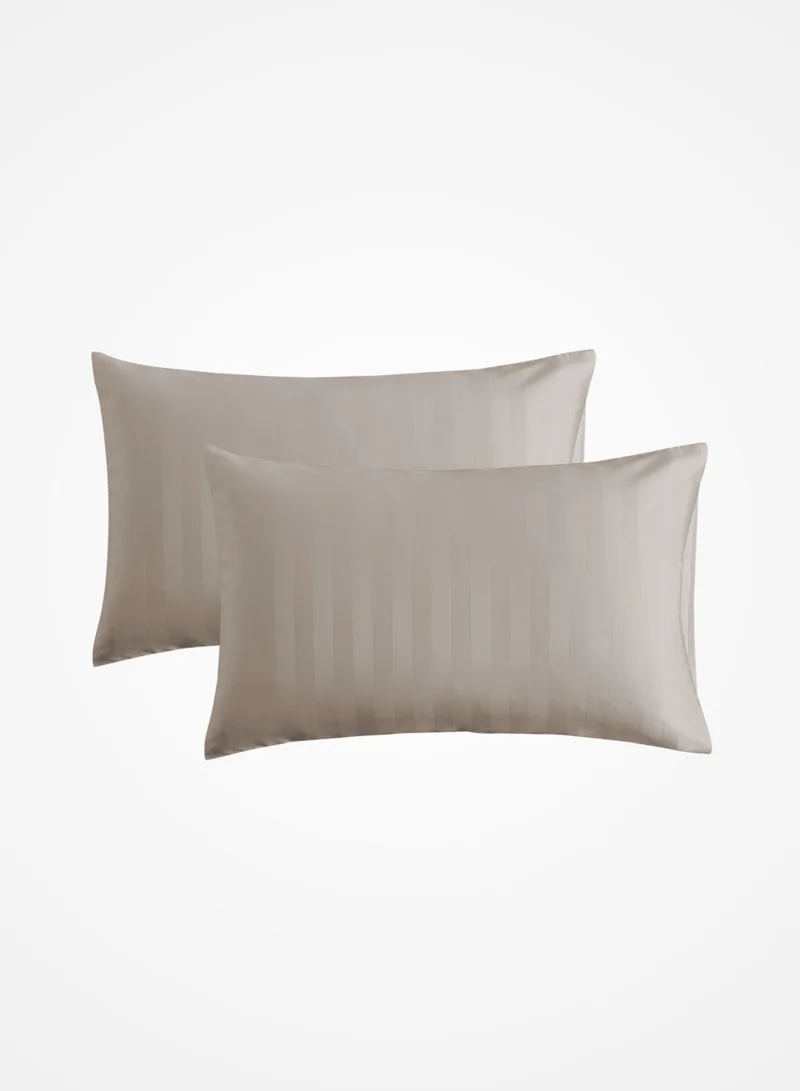 Master Home Textile Microfiber Hotel Duvet Cover Sets, Fits 200 cm x 200 cm Size Bed,  6 Pcs King Size, Hotel Stripe Pattern