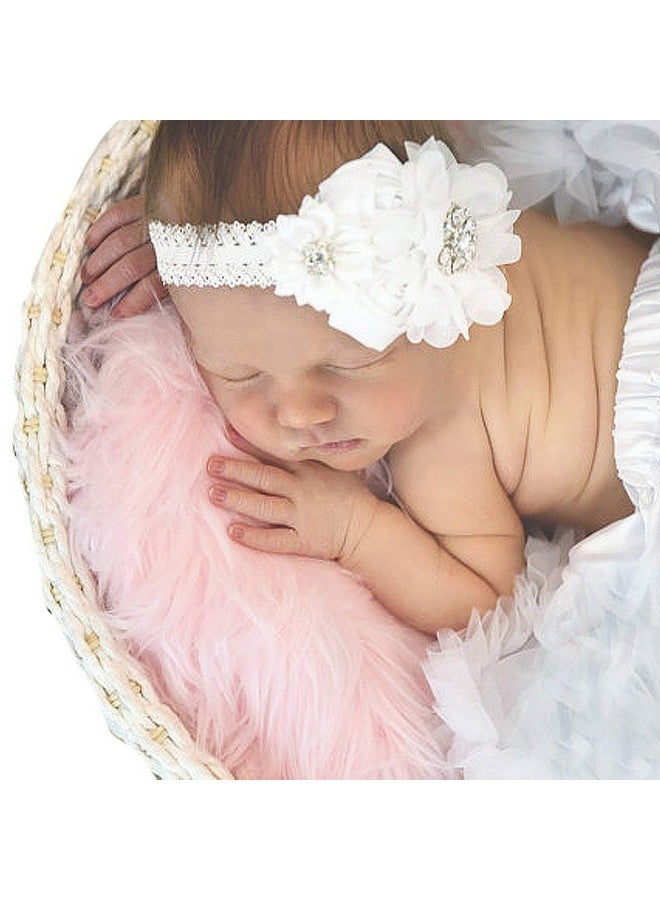 MauSong Christening Headbands Baptism Headbands With Bows - Image 1