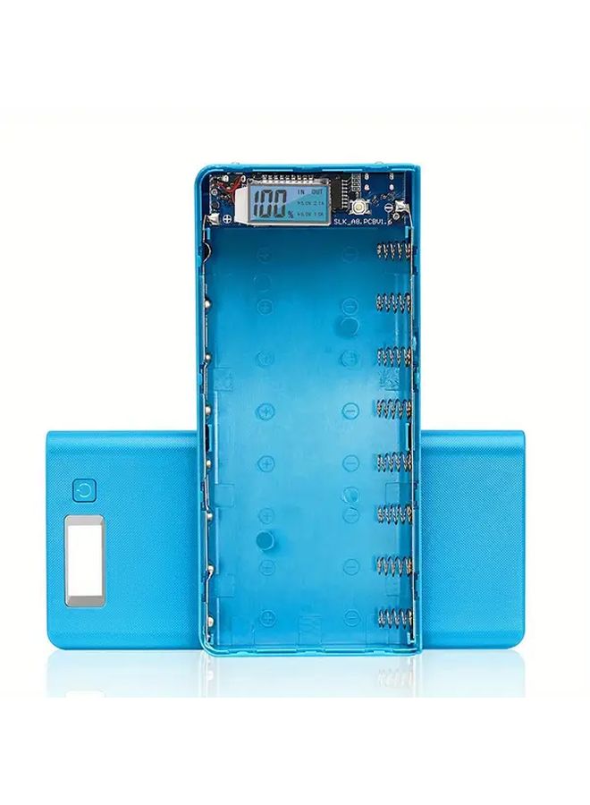 Black 8 Slot 18650 Battery Charger Box With Dual USB Ports And Transparent Lid - Image 2