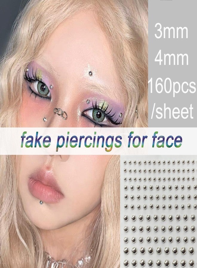 BharatBazaar 180Pcs Nose Pin Without Piercing, Fake Piercings Stick On, Fake Eyebrow Piercing and Fake Lip Piercing, DIY Face Jewelry for Casual Fashion Styling - Image 2