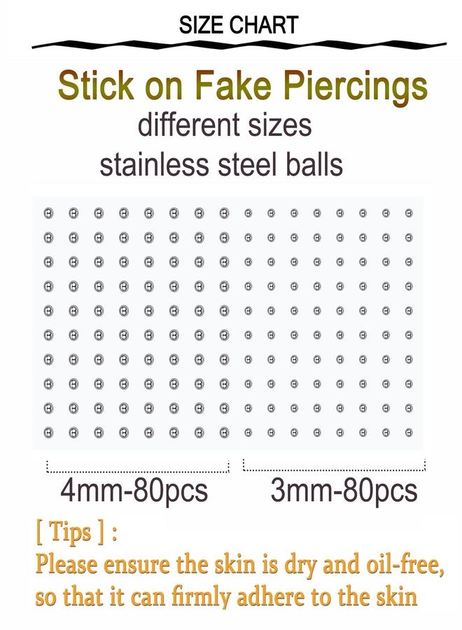 BharatBazaar 180Pcs Nose Pin Without Piercing, Fake Piercings Stick On, Fake Eyebrow Piercing and Fake Lip Piercing, DIY Face Jewelry for Casual Fashion Styling - Image 3