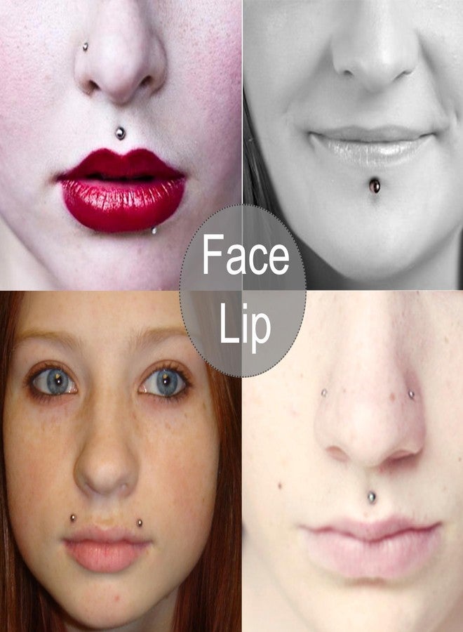 BharatBazaar 180Pcs Nose Pin Without Piercing, Fake Piercings Stick On, Fake Eyebrow Piercing and Fake Lip Piercing, DIY Face Jewelry for Casual Fashion Styling - Image 4