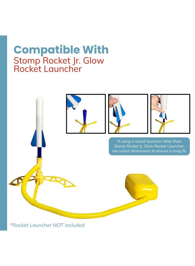 Botabee Glow-in-The-Dark Foam Rocket Refill Set - 6-Pack Foam Missiles for Kids’ Launchers - Universal Fit for Stomp Rocket Launchers, Exciting Outdoor Adventure - Ideal Gift for Toddlers - Image 5