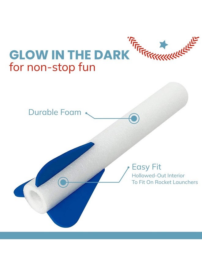 Botabee Glow-in-The-Dark Foam Rocket Refill Set - 6-Pack Foam Missiles for Kids’ Launchers - Universal Fit for Stomp Rocket Launchers, Exciting Outdoor Adventure - Ideal Gift for Toddlers - Image 2