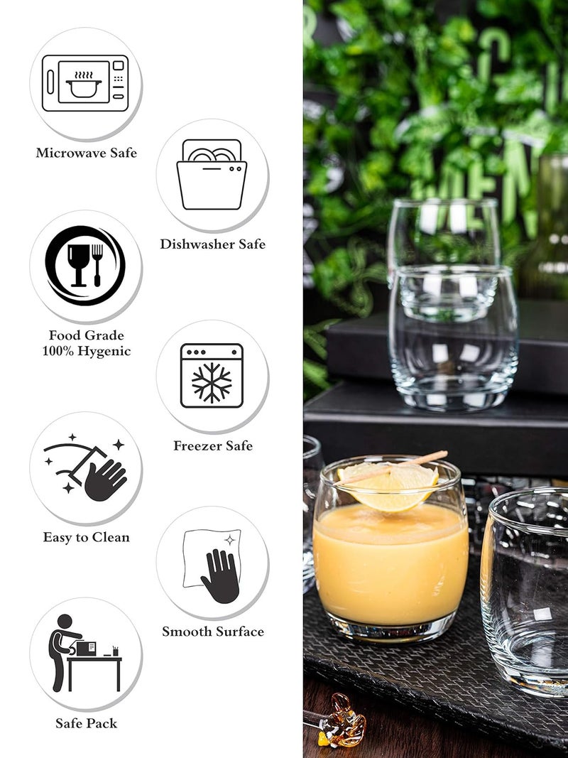 Goodhomes Glass Water and Juice Glasses Set of 6 Clear 310ml ES1132 - Image 5