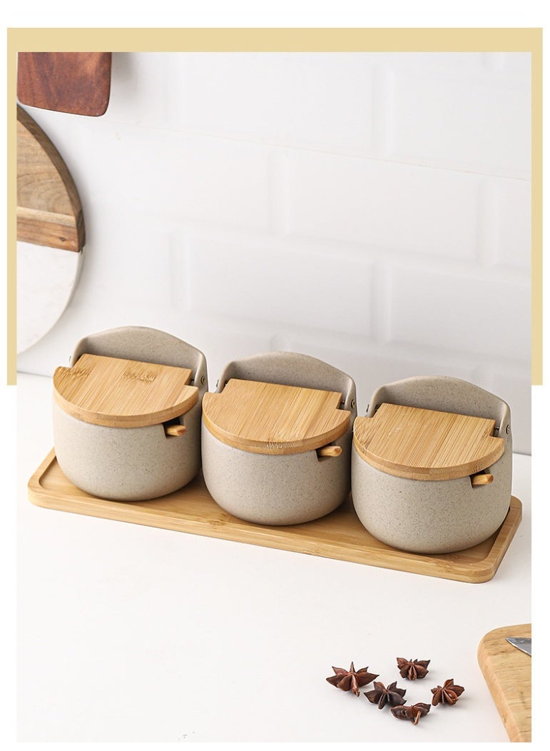 E.V.A Tunney Seasoning Canisters - Set of 3 canisters - Image 2