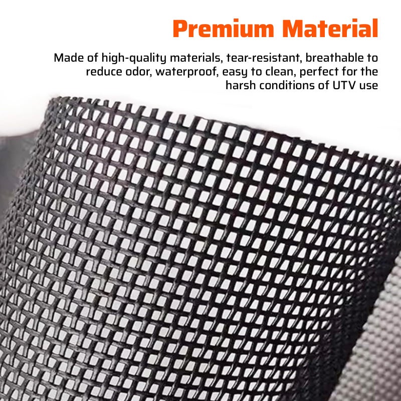 Ehaho UTV ATV Mesh Trash Bag with Reflective Strip, Universal Off-Road Trash Organizer, Large Mesh Sack with Carabiners, Fits Polaris RZR,Can-Am,CFMOTO,Arctic Cat,Pioneer,Golf Cart(Black) - Image 5