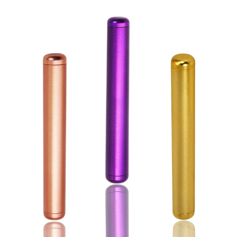 3 Pack Metal Storage Container Storage Tube Holder Metal Tube Container Travel Storage Box Fit in Pocket Purse Lightweight Portable for Travel