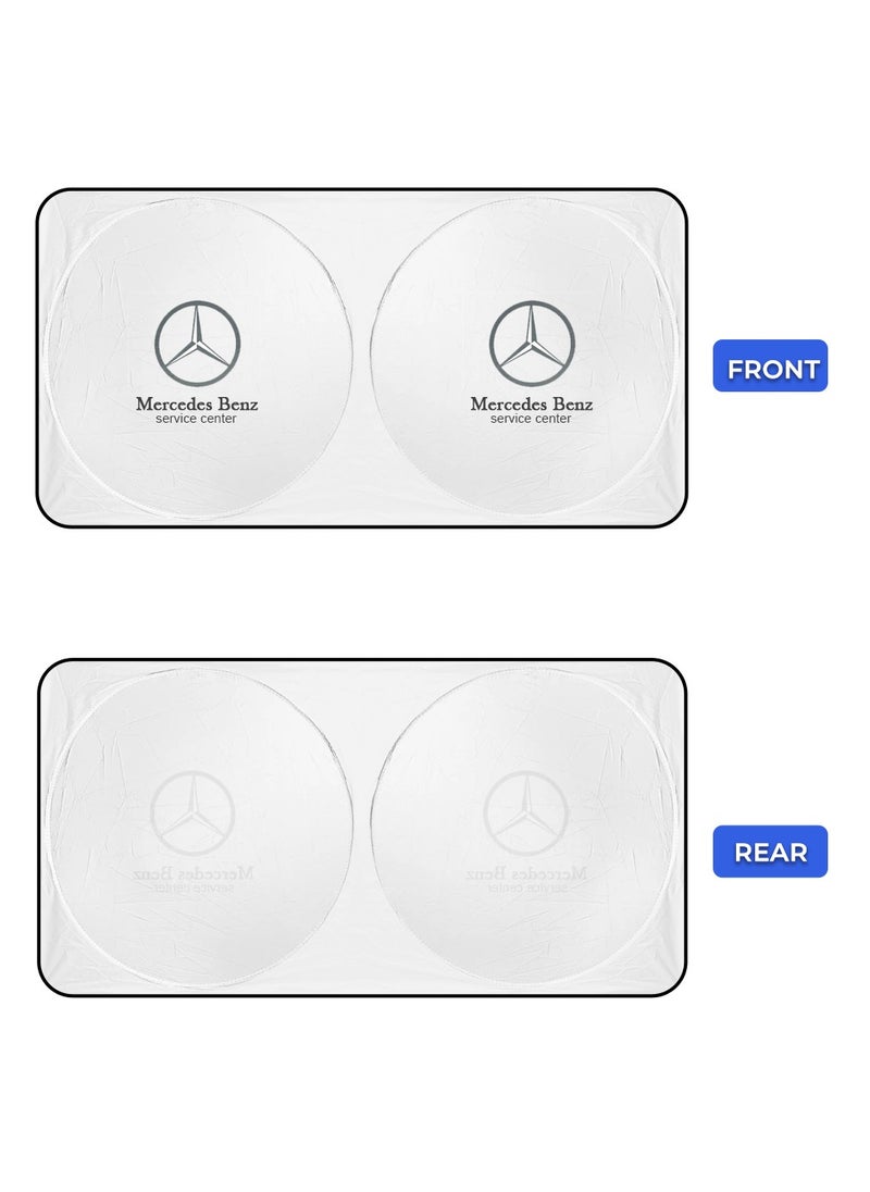 Mercedes-Benz Mercedes Benz Car Windshield Sunshade with UV Protection, Heat Reduction, and Foldable Design  - Image 2
