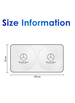 Mercedes-Benz Mercedes Benz Car Windshield Sunshade with UV Protection, Heat Reduction, and Foldable Design  - Image 3
