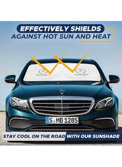 Mercedes-Benz Mercedes Benz Car Windshield Sunshade with UV Protection, Heat Reduction, and Foldable Design  - Image 5