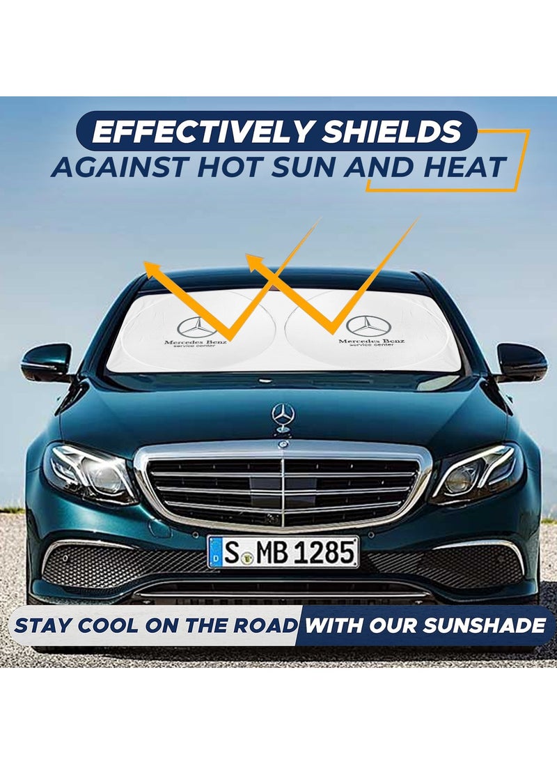 Mercedes-Benz Mercedes Benz Car Windshield Sunshade with UV Protection, Heat Reduction, and Foldable Design  - Image 5