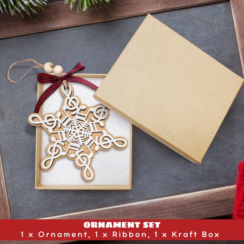 HUNIGIFT Music Note Ornament - Music Notes Christmas Ornaments  Music Note Ornaments for Christmas Tree  Musical Note Ornaments - Music Ornament - Music Gifts for Music Lovers - Wood Christmas Ornaments 2024 - Image 3