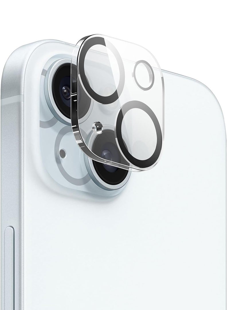 Theodor Camera Lens Protector for iPhone 15 6.1-Inch and iPhone 15 Plus 6.7-Inch, 9H Tempered Glass, Anti-Scratch, Case Friendly, Does Not Affect Night Shots, HD Clear - Image 1