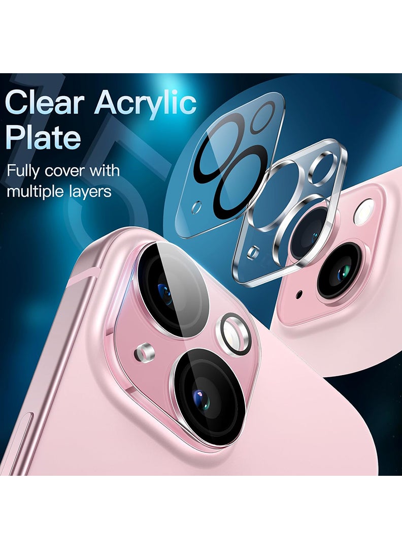 Theodor Camera Lens Protector for iPhone 15 6.1-Inch and iPhone 15 Plus 6.7-Inch, 9H Tempered Glass, Anti-Scratch, Case Friendly, Does Not Affect Night Shots, HD Clear - Image 3