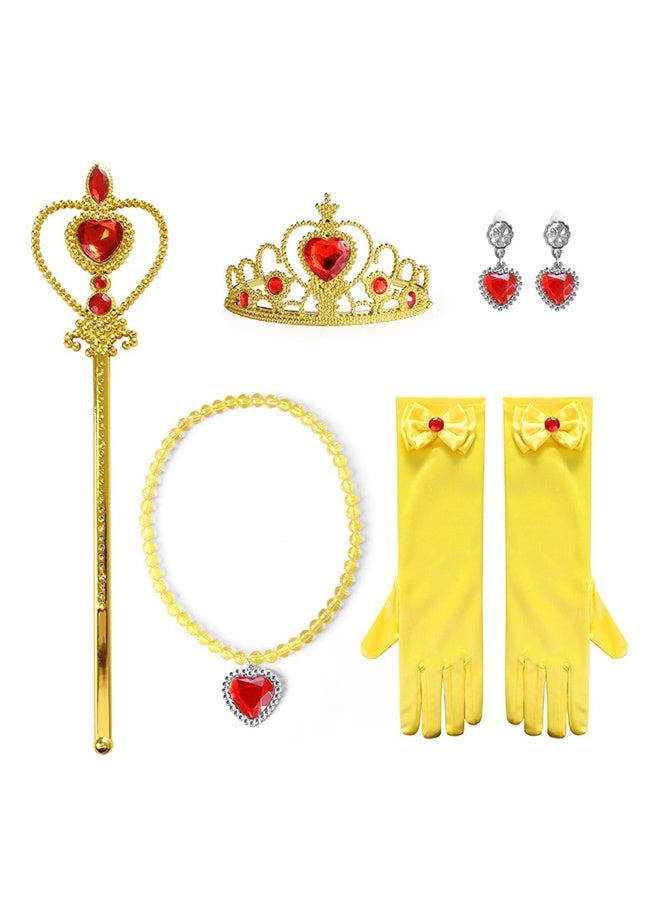 6-Piece Belle Princess Costume And Many More Accessories Sets Yellow 3-9 Years - Image 2
