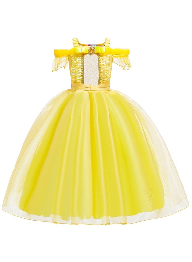 6-Piece Belle Princess Costume And Many More Accessories Sets Yellow 3-9 Years - Image 3