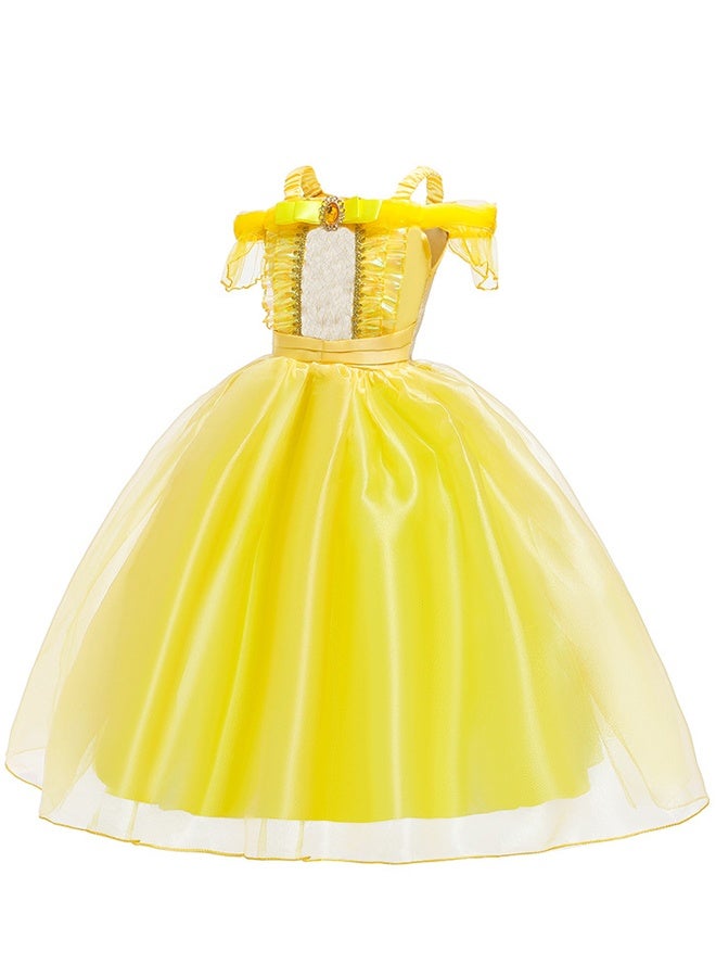 6-Piece Belle Princess Costume And Many More Accessories Sets Yellow 3-9 Years - Image 5