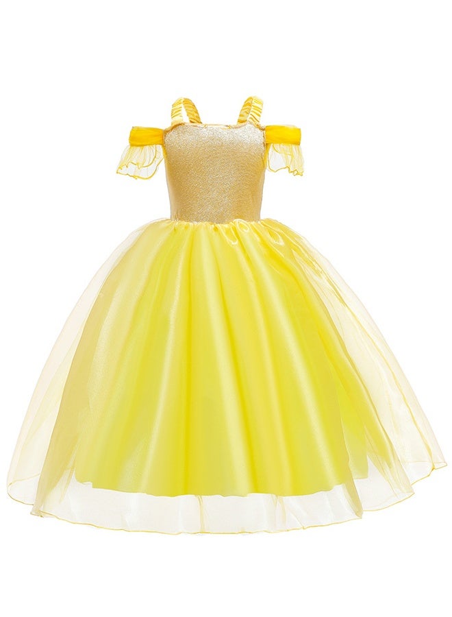 6-Piece Belle Princess Costume And Many More Accessories Sets Yellow 3-9 Years - Image 4