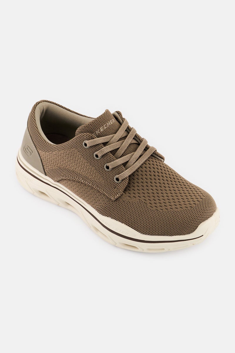 SKECHERS Men Glide Step Expected Erling Lace Up Training Shoes, Taupe - Image 1
