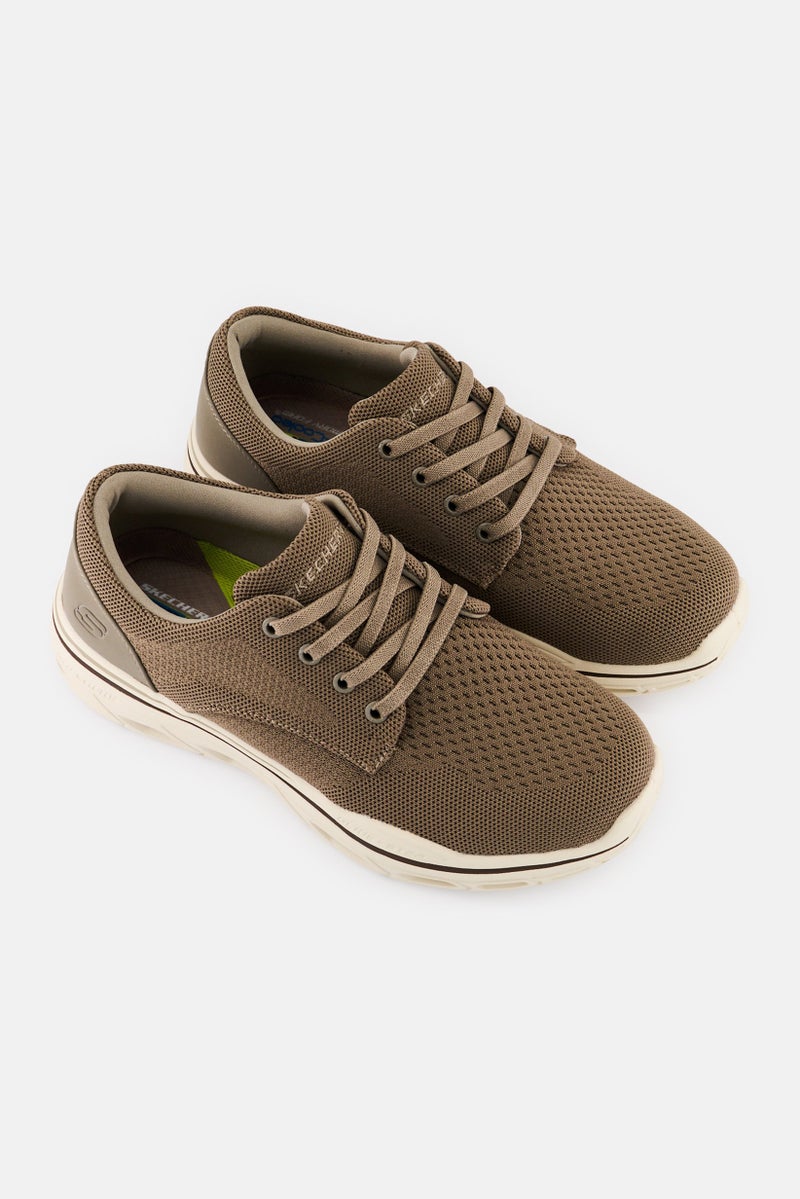 SKECHERS Men Glide Step Expected Erling Lace Up Training Shoes, Taupe - Image 4