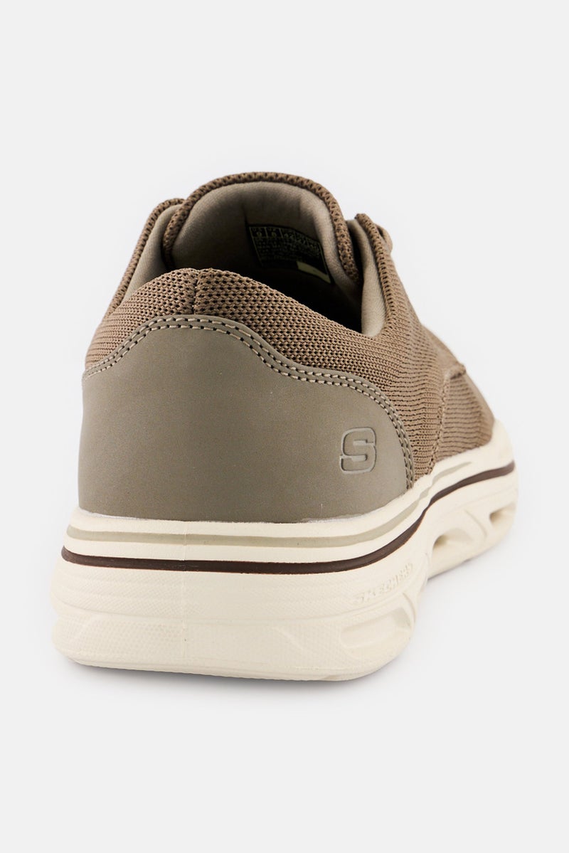 SKECHERS Men Glide Step Expected Erling Lace Up Training Shoes, Taupe - Image 3