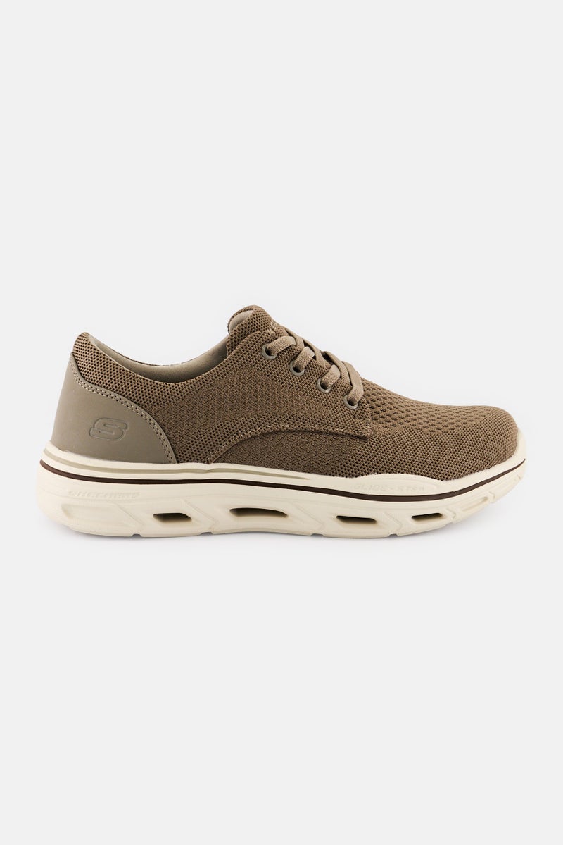 SKECHERS Men Glide Step Expected Erling Lace Up Training Shoes, Taupe - Image 2
