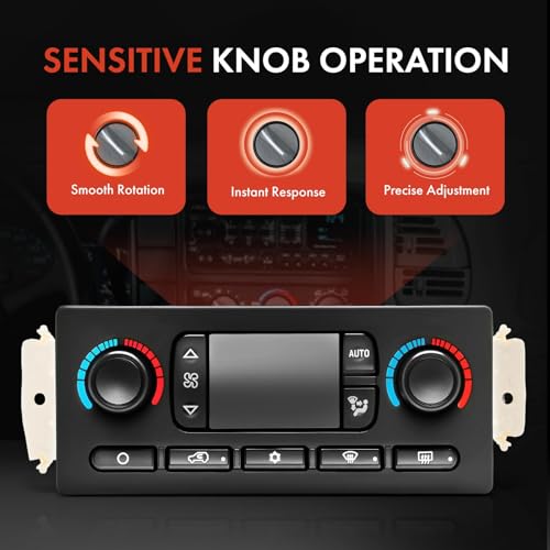 A-Premium Automatic Climate Control Module A/C & Heater Control Panel Compatible with Chevy, GMC & Cadillac - 2005 2006 2007 Silverado 1500, Sierra 1500, Tahoe, Yukon - with Rear Window Defogger - Image 3