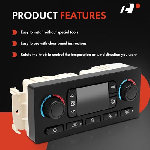 A-Premium Automatic Climate Control Module A/C & Heater Control Panel Compatible with Chevy, GMC & Cadillac - 2005 2006 2007 Silverado 1500, Sierra 1500, Tahoe, Yukon - with Rear Window Defogger - Image 4
