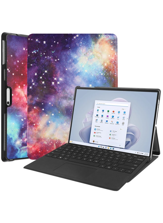 For Microsoft Surface Pro11/10/9 Commercial Tablet Computer Keyboard Leather Case 2024 New-Color:Milky Way Nebula-Applicable Model:Surface Pro11/10/9  - Image 1