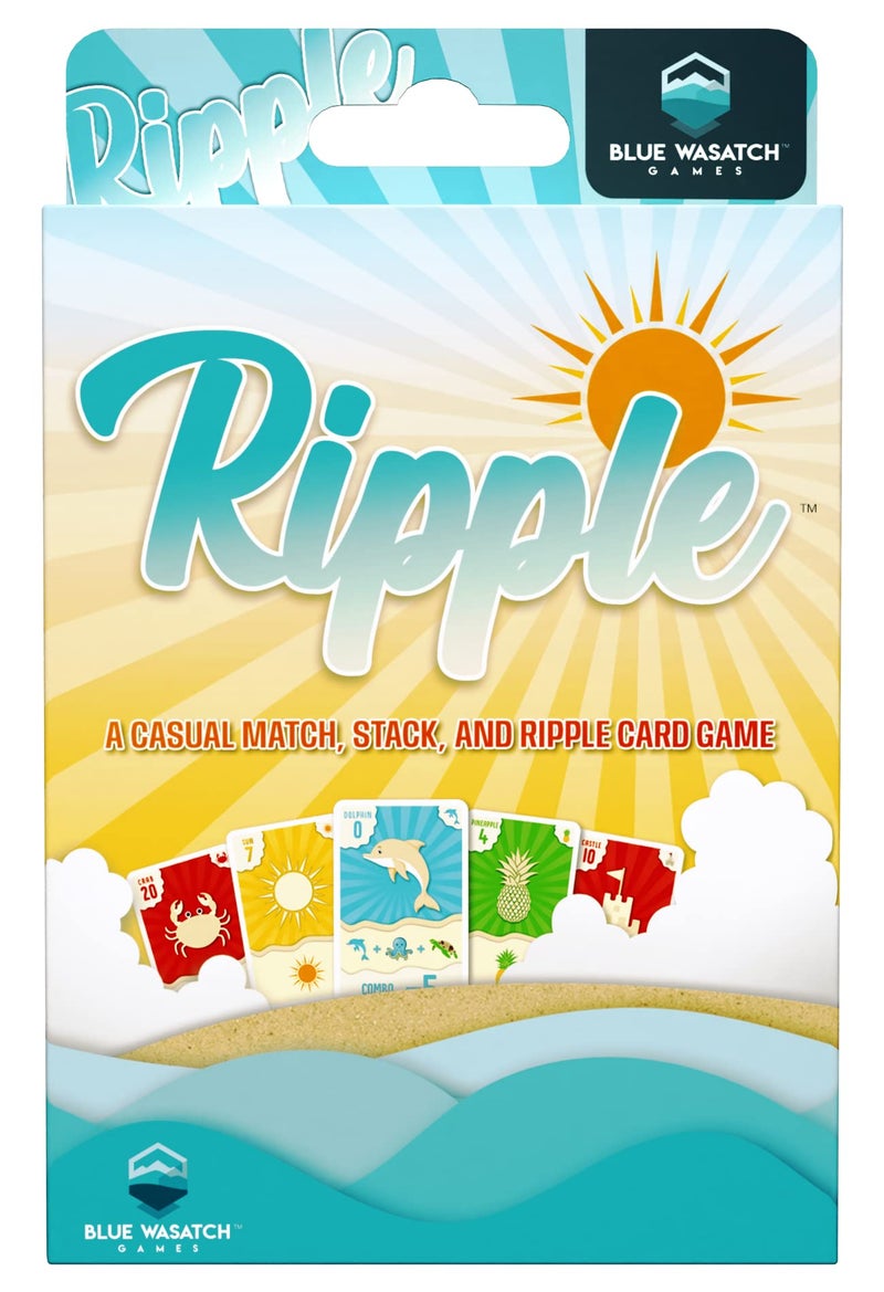 Blue Wasatch Games Ripple Card Game Match Stack and Collect Combos on Your Beach Easy to Learn and Fun for Kids Teens Adults - Image 4
