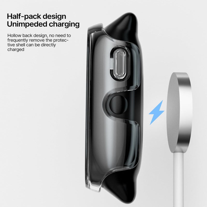 Screen Protector Case Cover Compatible With Smartwatch 3 Clear Full Edges Coverage Shock Resistant Scratch Proof Easy Installation Bumper Shell - Image 5